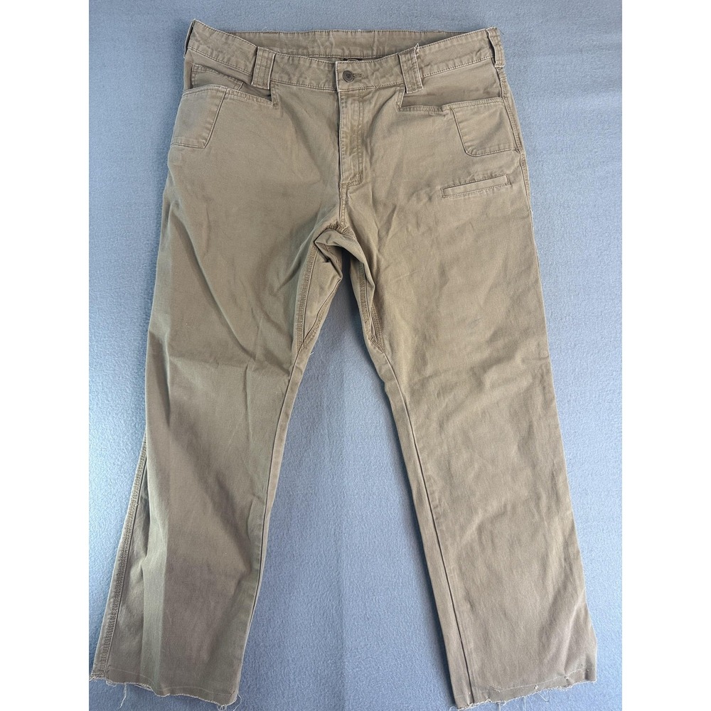 Noble Outfitters Pants Mens 38x30 Beige Regular Fit Canvas Chino Workwear Casual